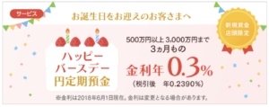 ハッピーバースデー円定期預金